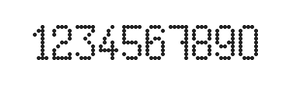 5×9数字点阵字体 ddN59AA1473