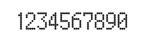 5×9数字点阵字体 ddN59AA1481