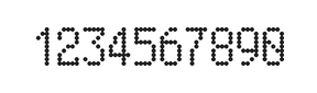 5×9数字点阵字体 ddN59AA1483