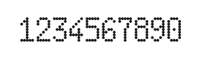 5×9数字点阵字体 ddN59AA1484