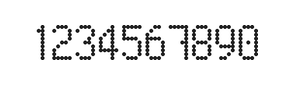 5×9数字点阵字体 ddN59AA1486