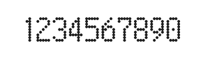 5×9数字点阵字体 ddN59AA1487