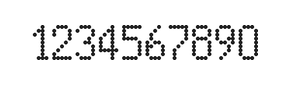 5×9数字点阵字体 ddN59AA1490