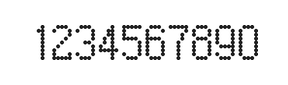 5×9数字点阵字体 ddN59AA1491