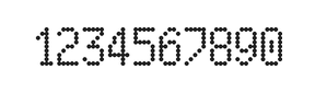 5×9数字点阵字体 ddN59AA1493