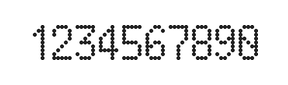 5×9数字点阵字体 ddN59AA1495