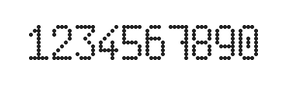 5×9数字点阵字体 ddN59AA1496