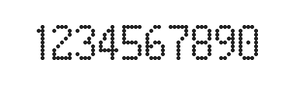 5×9数字点阵字体 ddN59AA1498