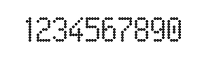 5×9数字点阵字体 ddN59AA1500