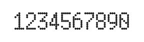 5×9数字点阵字体 ddN59AA1503