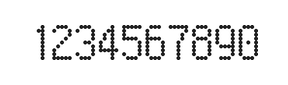 5×9数字点阵字体 ddN59AA1505