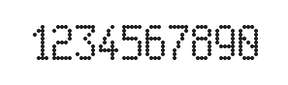 5×9数字点阵字体 ddN59AA1506