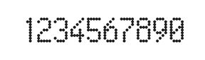 5×9数字点阵字体 ddN59AA1511
