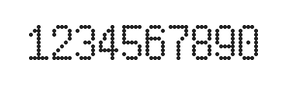 5×9数字点阵字体 ddN59AA1513