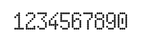 5×9数字点阵字体 ddN59AA1514