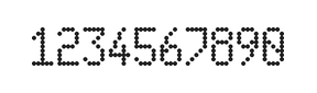 5×9数字点阵字体 ddN59AA1516