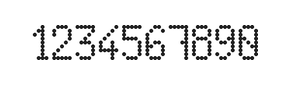 5×9数字点阵字体 ddN59AA1518