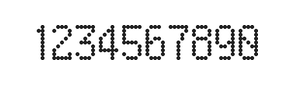 5×9数字点阵字体 ddN59AA1521
