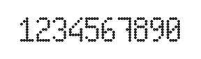 5×9数字点阵字体 ddN59AA1524