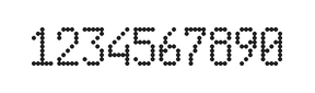 5×9数字点阵字体 ddN59AA1527