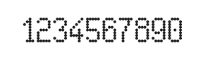 5×9数字点阵字体 ddN59AA1528