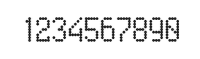 5×9数字点阵字体 ddN59AA1529