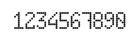 5×9数字点阵字体 ddN59AA1530