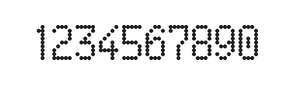 5×9数字点阵字体 ddN59AA1531