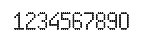 5×9数字点阵字体 ddN59AA1532