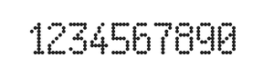 5×9数字点阵字体 ddN59AA1533