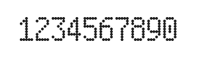 5×9数字点阵字体 ddN59AA1535