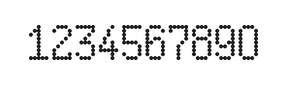 5×9数字点阵字体 ddN59AA1536