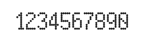 5×9数字点阵字体 ddN59AA1538