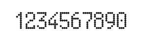 5×9数字点阵字体 ddN59AA1540