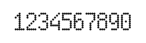 5×9数字点阵字体 ddN59AA1546