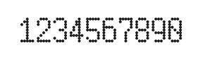 5×9数字点阵字体 ddN59AA1547