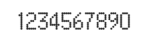 5×9数字点阵字体 ddN59AA1550