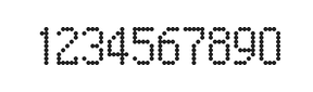 5×9数字点阵字体 ddN59AA1551