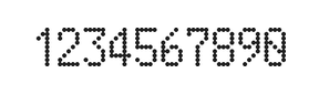 5×9数字点阵字体 ddN59AA1552