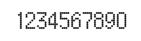 5×9数字点阵字体 ddN59AA1554