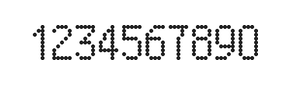 5×9数字点阵字体 ddN59AA1557