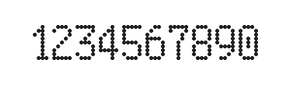 5×9数字点阵字体 ddN59AA1563