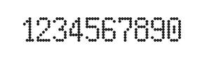 5×9数字点阵字体 ddN59AA1565