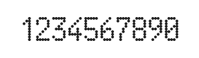 5×9数字点阵字体 ddN59AA1566
