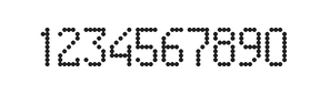 5×9数字点阵字体 ddN59AA1567