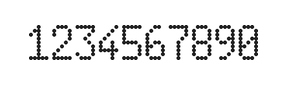 5×9数字点阵字体 ddN59AA1571
