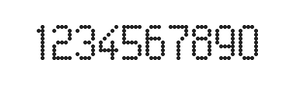 5×9数字点阵字体 ddN59AA1573
