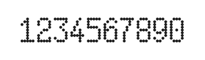 5×9数字点阵字体 ddN59AA1574