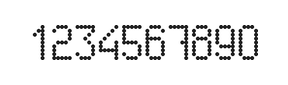 5×9数字点阵字体 ddN59AA1575