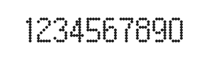5×9数字点阵字体 ddN59AA1578